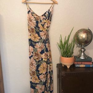 Floral wrap maxi dress
